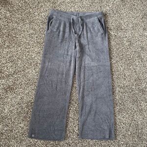 Barefoot Dreams CozyChic Ultra Lite® Culotte Pant grey ribbed women’s size Small